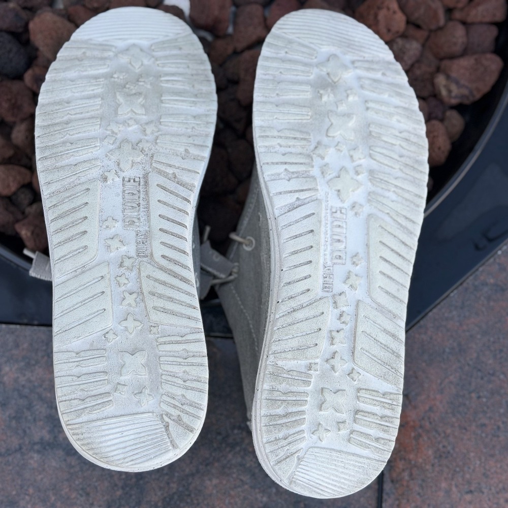 Hey Dude Men's Wally Stretch Beige Men's Size 13 Shoes Lace Up Beige Loafers - Picture 6 of 9